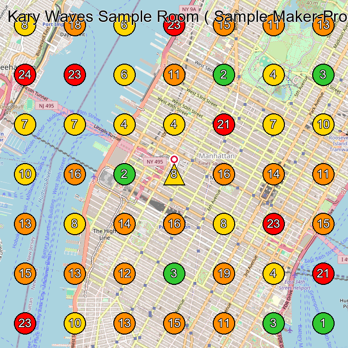 Kary Waves Sample Room ( Sample Maker-Production-Alterations) Clothes And Fabric Manufacturer GeoGrid ranking map for Floor 6 New